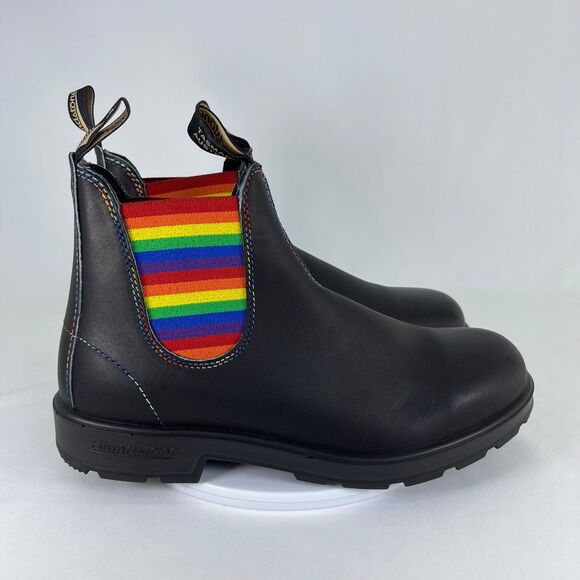 Womens Blundstone Rainbow Elastic Black Chelsea Boots Blundstone Rainbow Chelsea Boots Black Leather | Men\'s 9.5 or Women\'s 12 | NEW